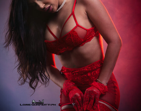 "The Dark Luxury Red" Starring: Monika Balan By Loris Gonfiotti